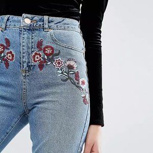 Embroidered Mom Jean from Miss Selfridge